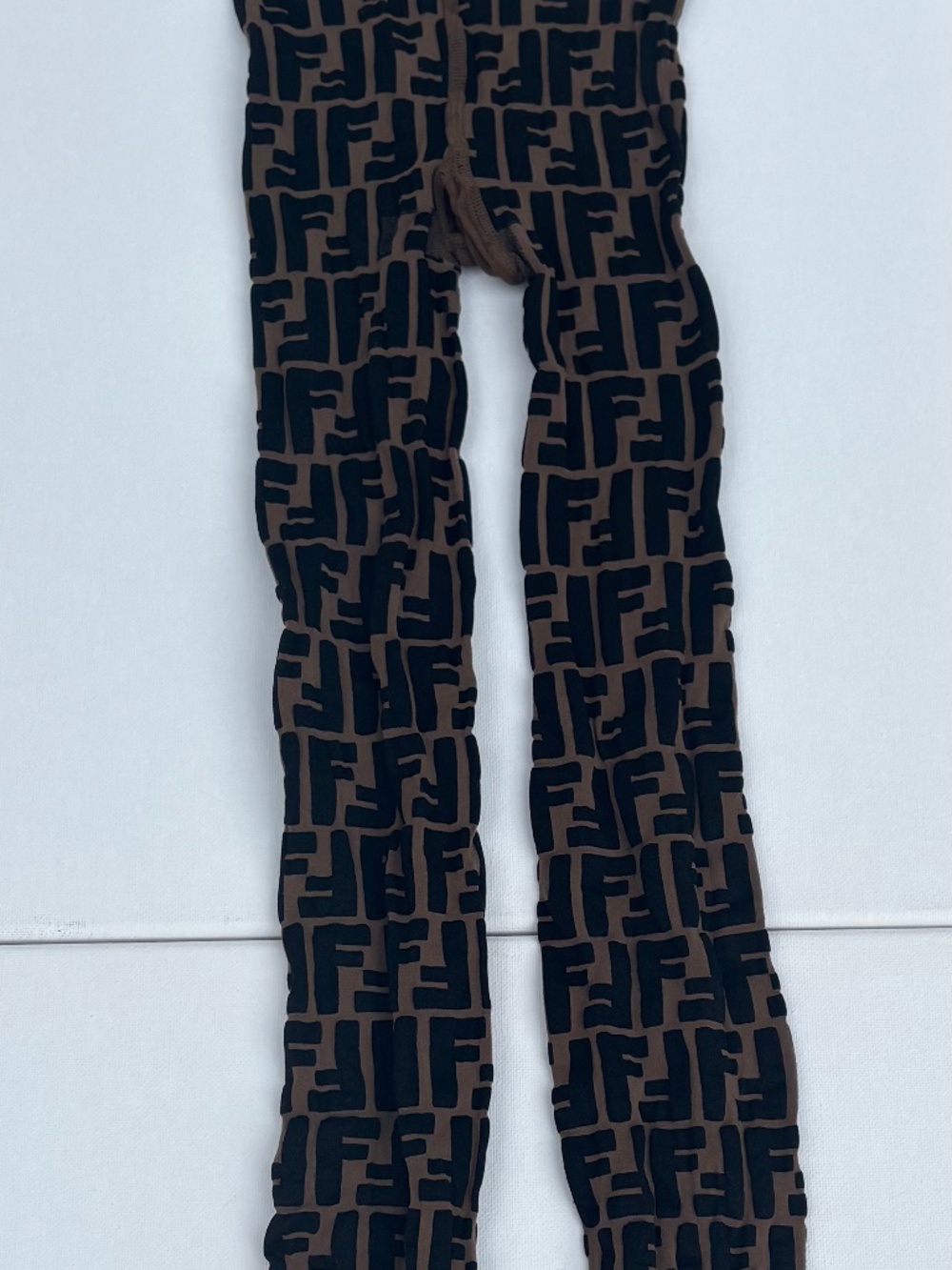Authentic Fendi Kids FF Logo Monogram Tights Size II New Unworn